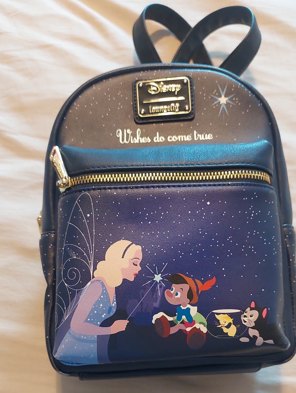 Loungefly Navy Blue 'Wishes Do Come True' Pinocchio Mini Backpack